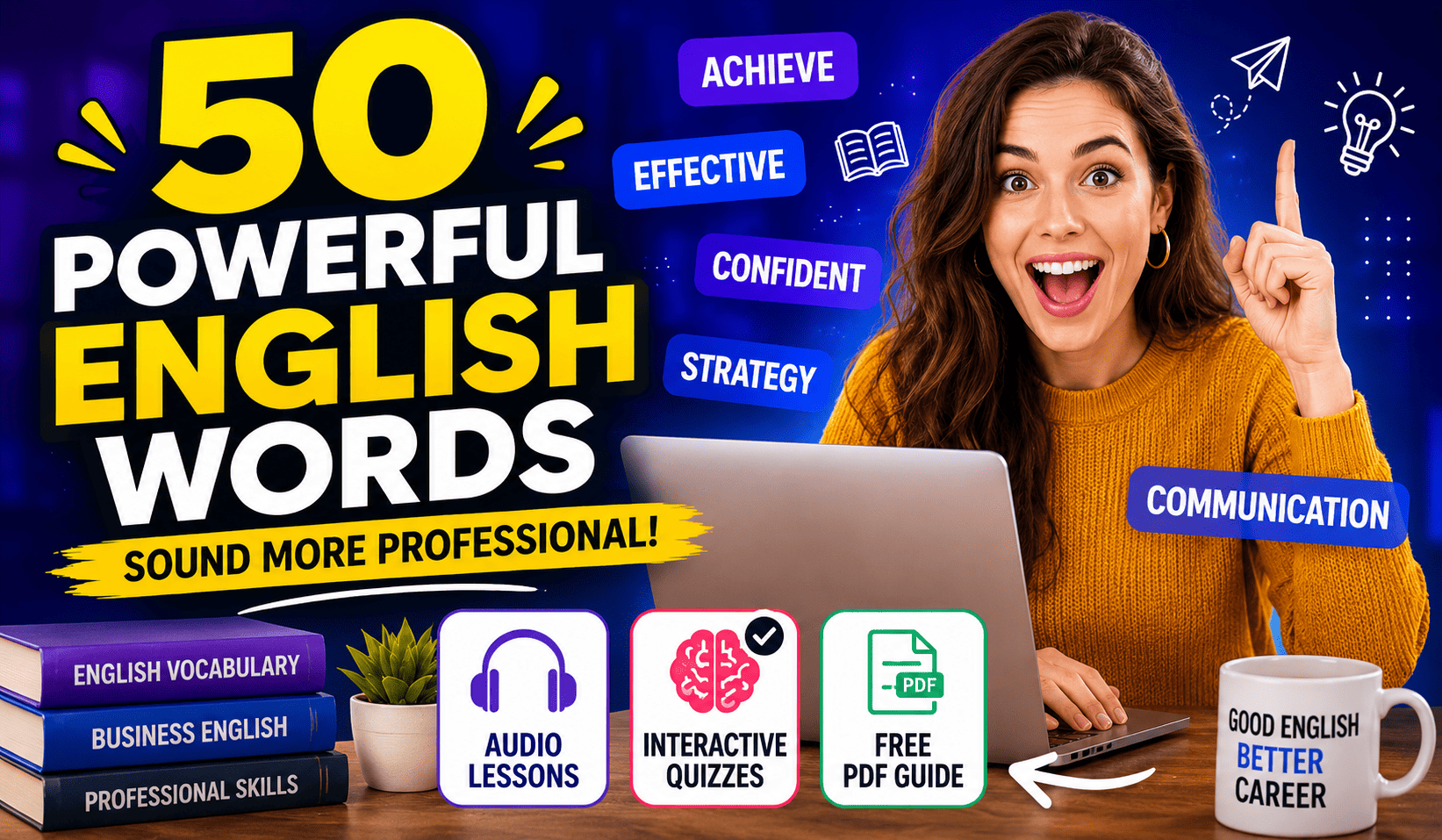 50 Powerful English Words That Make You Sound More Professional