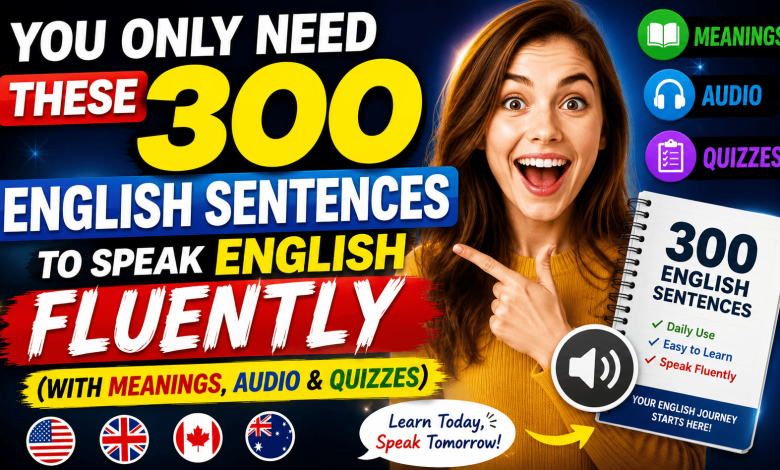 You Only Need These 300 English Sentences to Speak English Fluently (With Meanings, Audio & Quizzes)