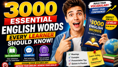 3000 Essential English Words Every Learner Should Know (With Meanings, Examples & Quizzes)