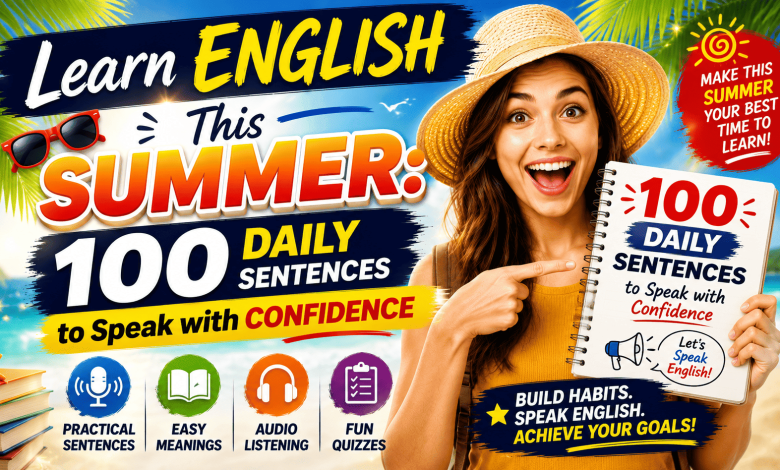 Learn English This Summer: 100 Daily Sentences to Speak with Confidence