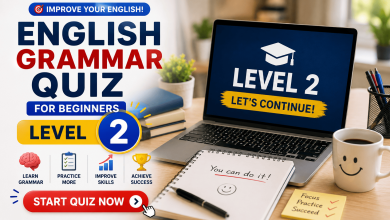 English Grammar Quiz for Beginners – Level 2 | 60 Questions