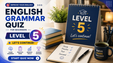 English Grammar Quiz for Beginners – Level 5 | 60 Questions